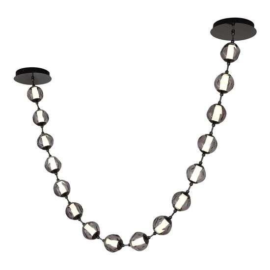 SL6520.403.16 Светильник подвесной ST-Luce черный жемчуг/прозрачно-дымчатый LED 1*80W 4000K HELMI