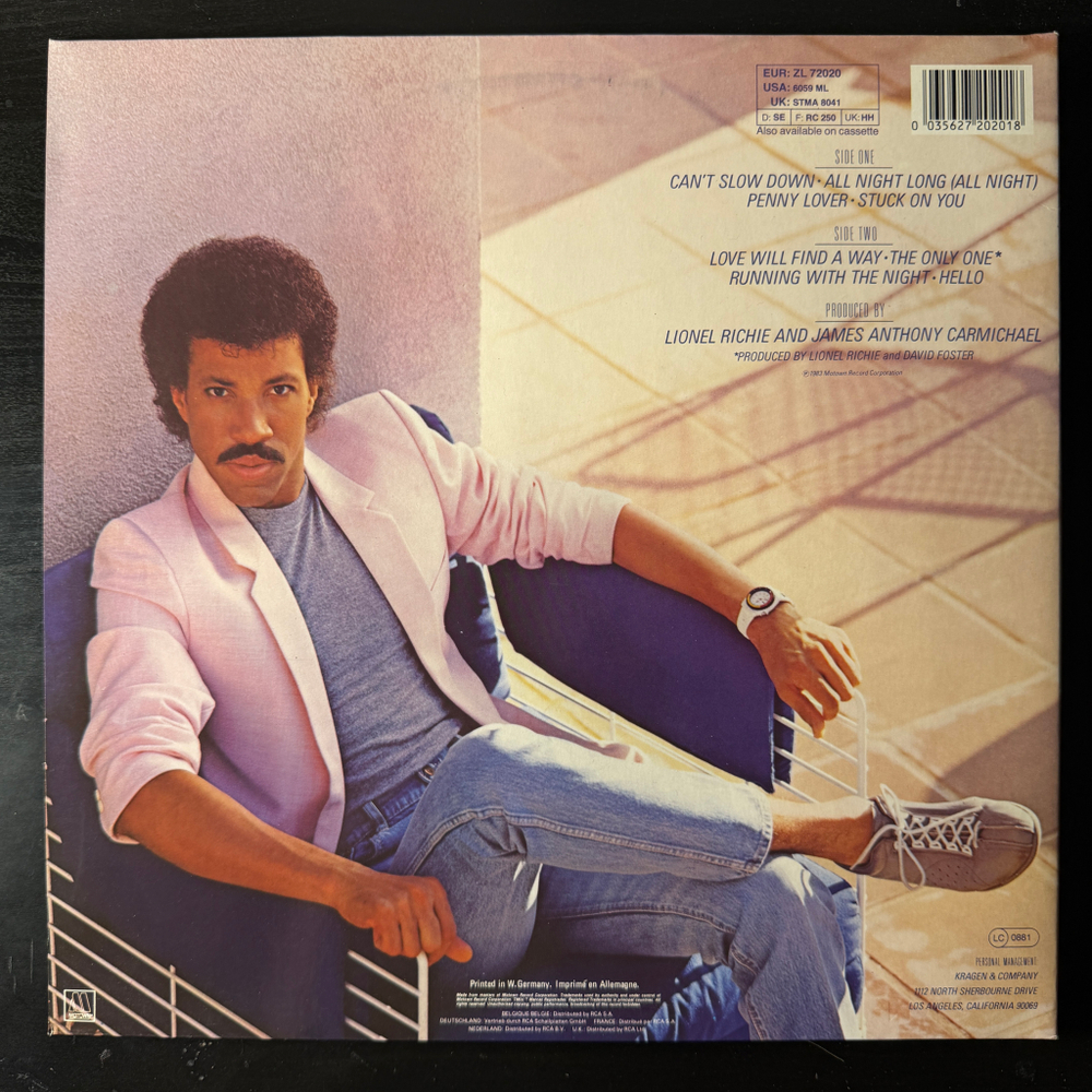 Lionel Richie - Can't Slow Down (Германия 1983г.)