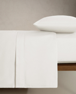 Zara Home - Атласная простыня с эластичной лентой, высота 30 см (вес 300 нитей), белый, 180х200х30 см