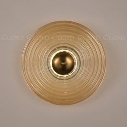 Бра Cloyd MINUTE W1 / Ø30 см - латунь - коньячн. стекло (арт.20384)