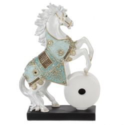 GAEM Фигурка декоративная "Лошадь" с часами (AAx1,н/п), L23 W7 H33 см