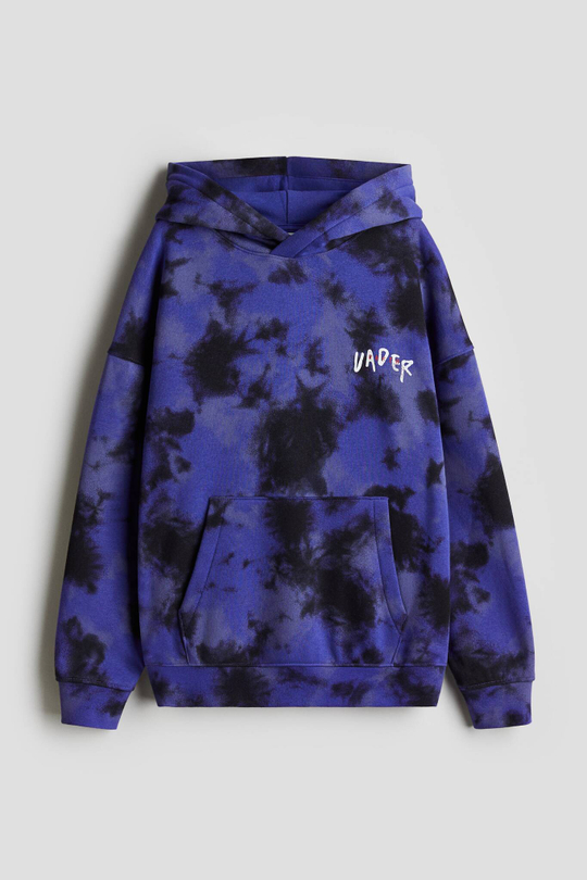 H&M Толстовка с капюшоном и принтом, фиолетовый