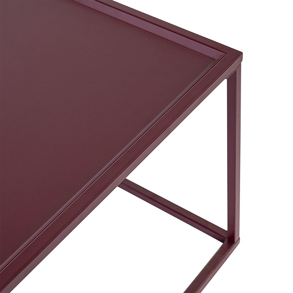 Столик журнальный Mayen, 110х50 см, белый/сливовый