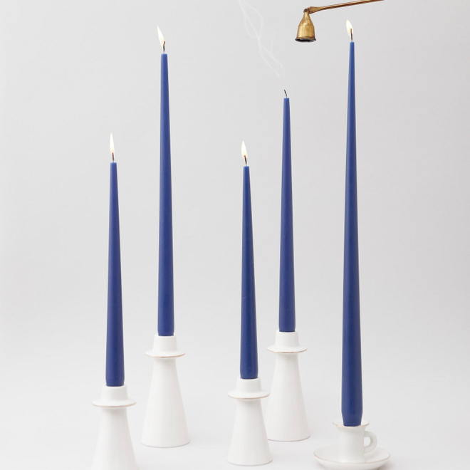 Свеча классическая 40 см, индиго