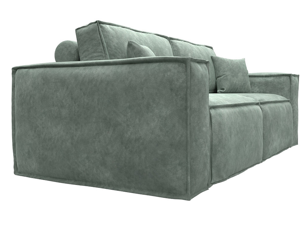 Диван прямой Лига-081 НПБ ВЕЛЮР BRUT 08 зеленый