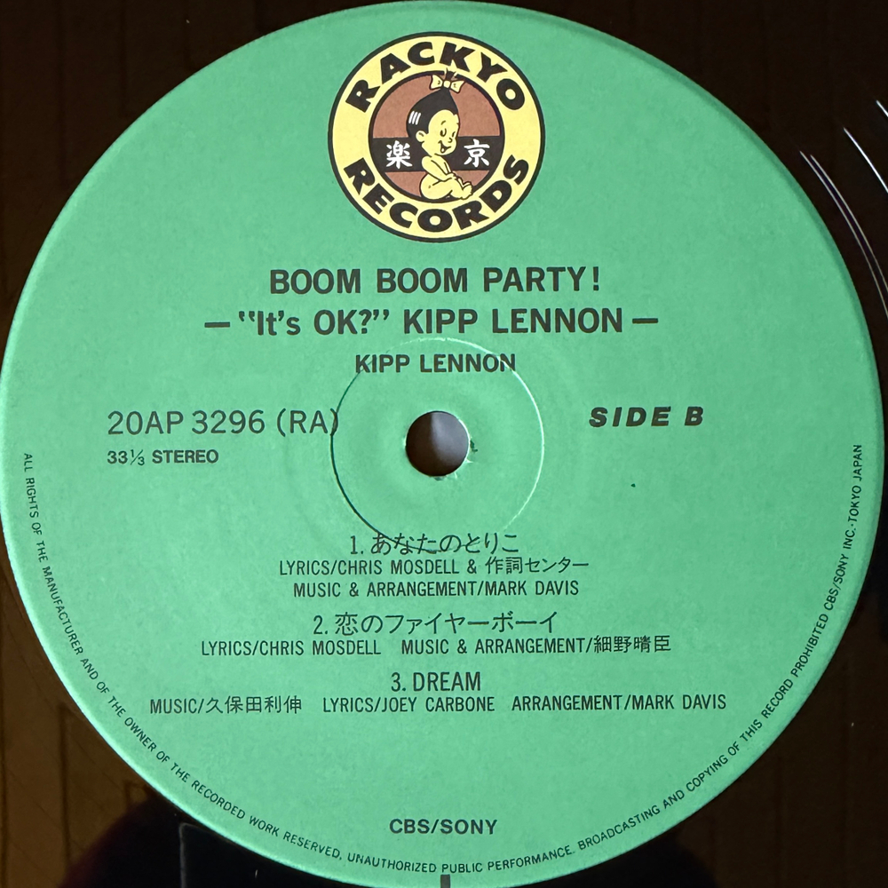 Виниловая пластинка Kipp Lennon ‎– Boom Boom Party LP
