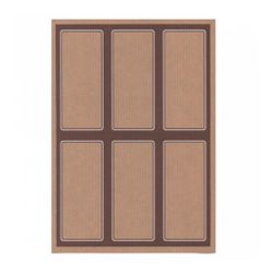 Этикетка бумажная самоклеящаяся крафт, 6,2*13,5 см, 100 листов, 6 наклеек/лист Garcia De Pou