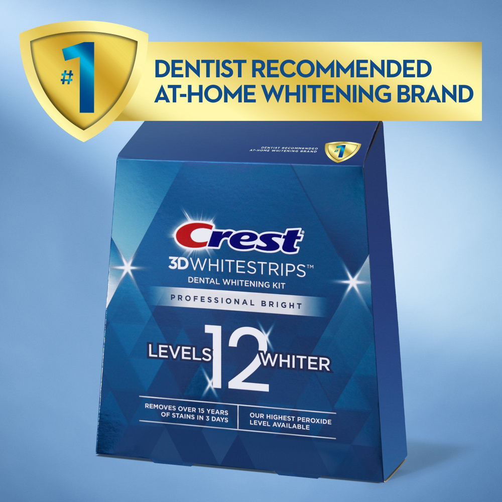 Курс 18 дней | Crest 3D Whitestrips Professional Bright – Отбеливающие полоски для зубов