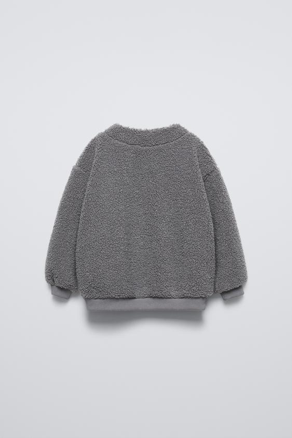 ZARA ТОЛСТОВКА ИЗ ИСКУССТВЕННОЙ ОВЧИНЫ, АНТРАЦИТОВО-СЕРЫЙ