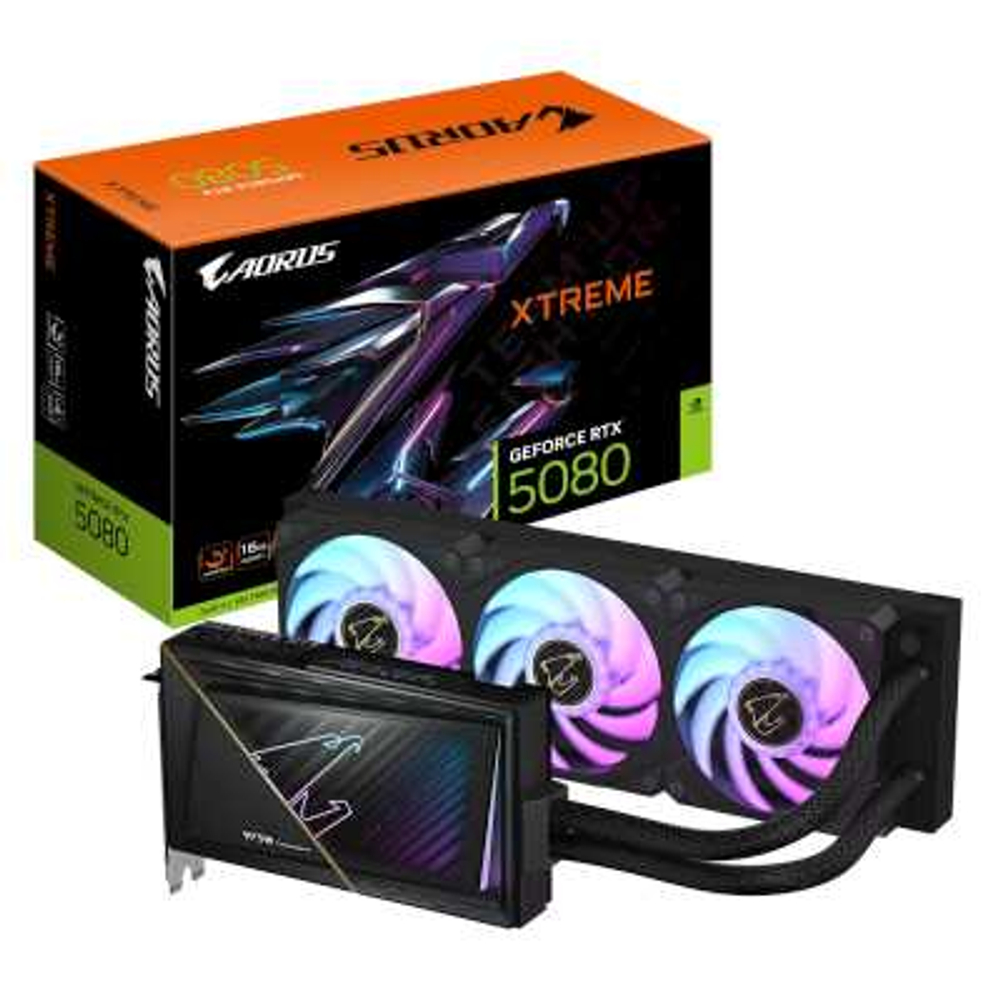 Видеокарта GigaByte nVidia GeForce RTX 5080 16Gb GV-N5080AORUSX W-16GD