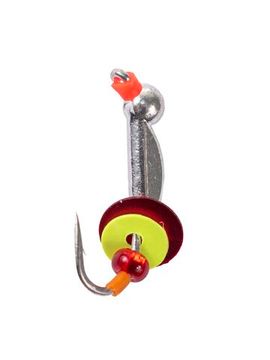 Мормышка вольфрамовая Lucky John ОСА с петелькой оснащённая паетками и кембриком 030/S