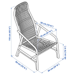 Кресло - IKEA SALNÖ/SALNO/САЛЬНО ИКЕА, 110х84х55 см,  бежевый