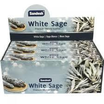 Sandesh White Sage Premium Благовоние-масала Белый Шалфей 15 г