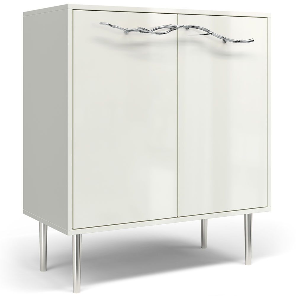 Комод Арт Колор Стайл Сильвер с 2 полками Белый опал