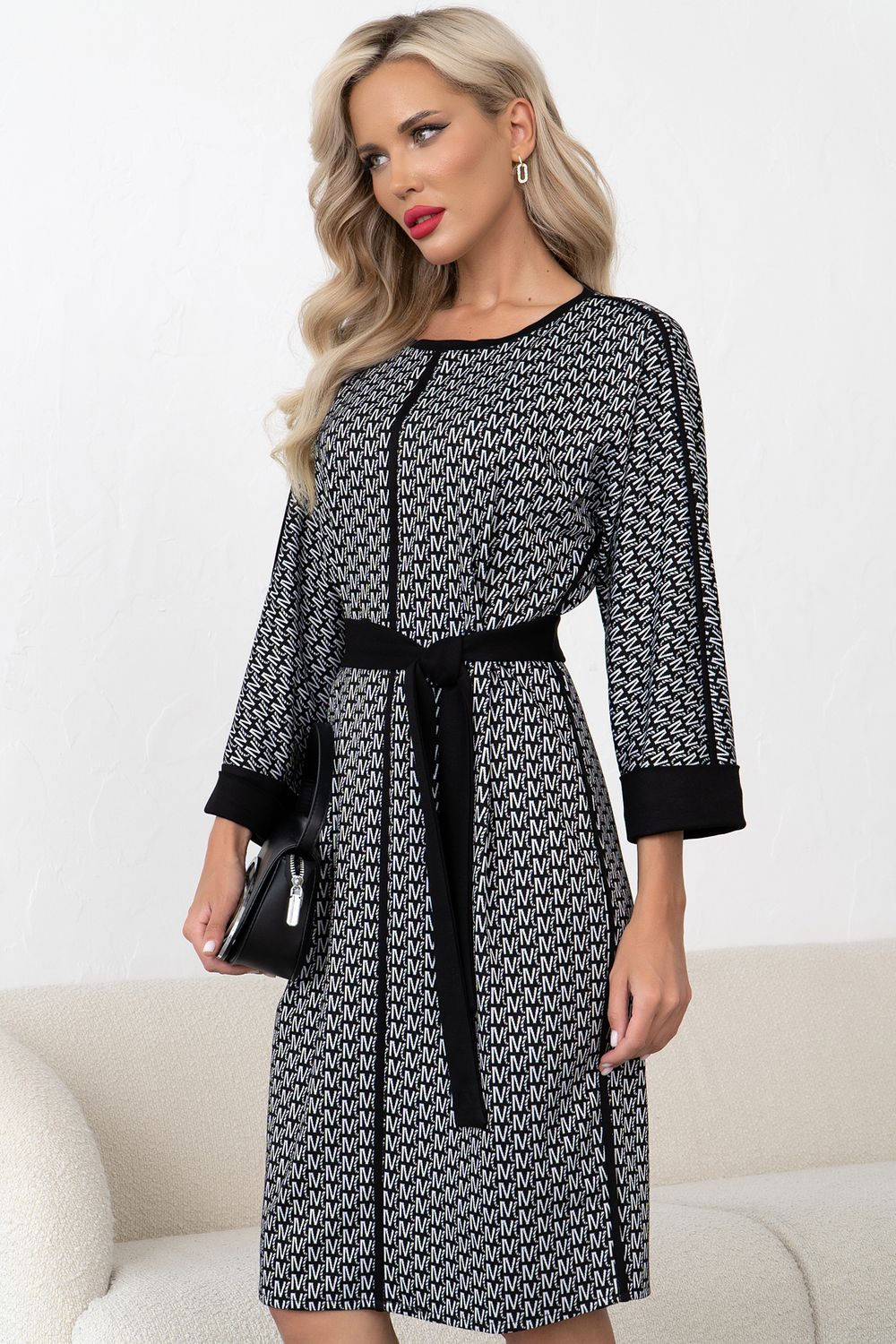 Платье Алана (черный/белый) Р11-1231/3 Nikol