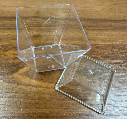 Форма Complement Ромб с крышкой 64х64х84мм 150 мл, PS, прозрачная