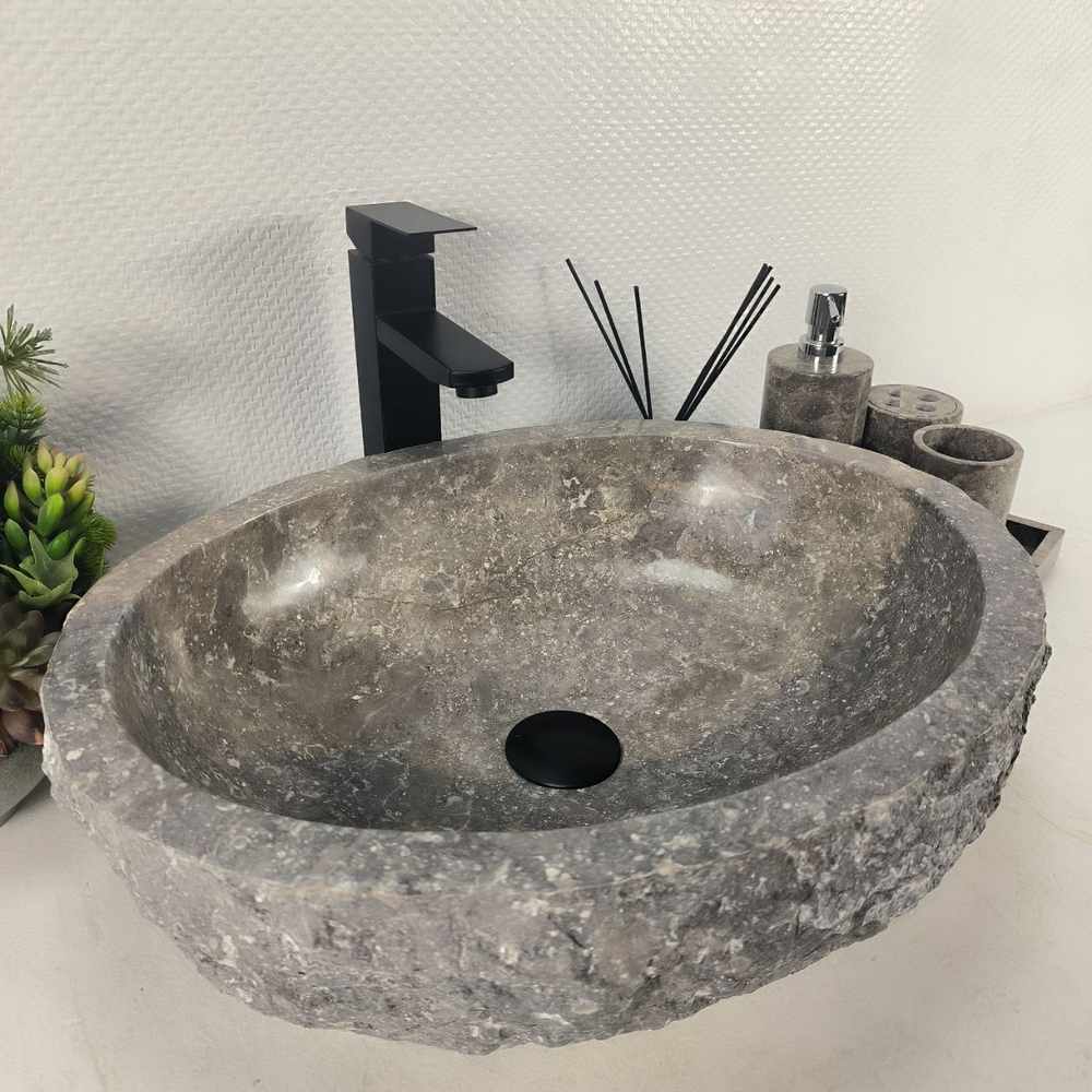 Раковина из мрамора Erozy Grey EM-64651 51*42*16 0188