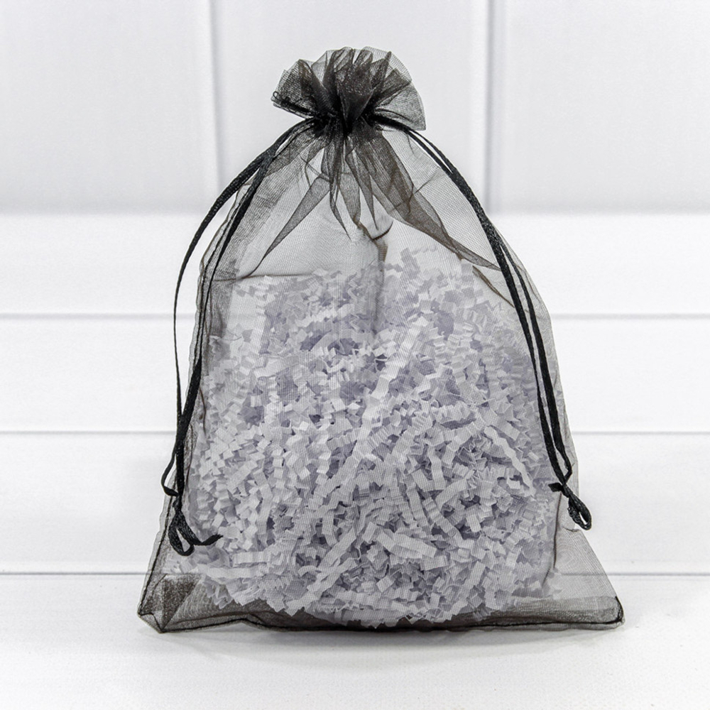 Мешочек 14х20см Органза (Черный)