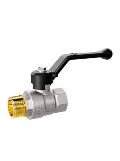 Кран шаровой латунный LD Pride 47.32.В-Н.Р Ду 32 Ру 25 (рычаг с бир.)