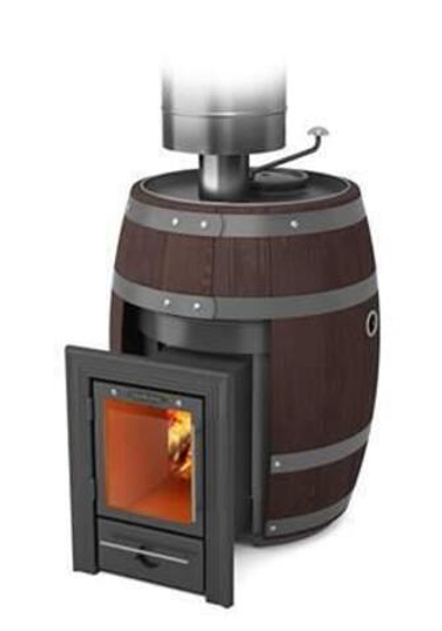 Печь банная Скоропарка 2012 Inox Люмина Баррель палисандр