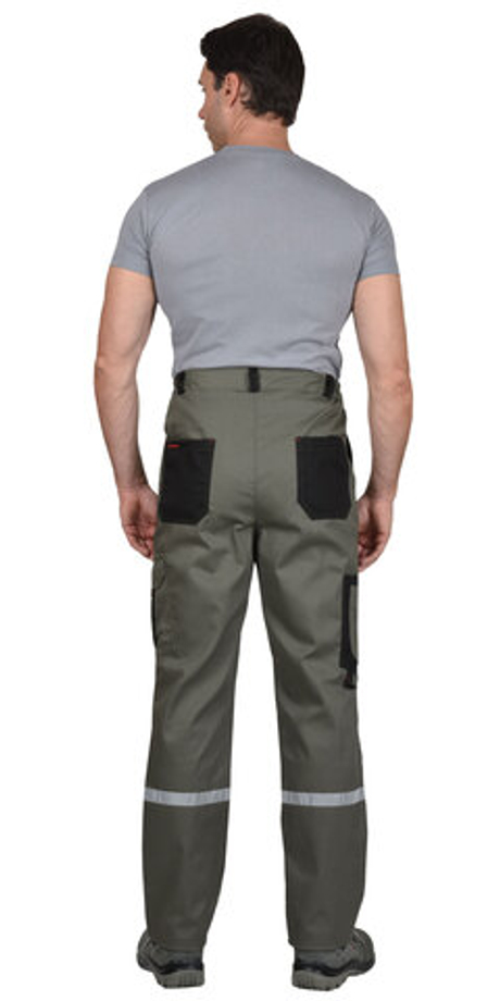 Брюки "СТАН" оливковые с черным и красным