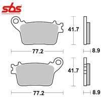 SBS 834LS тормозные колодки задние