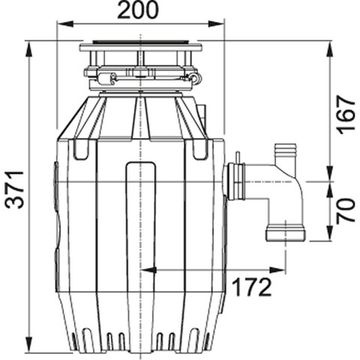 Измельчитель пищевых отходов FRANKE Тurbo Elite TE-75 (пневмокнопка) (134.0535.241)