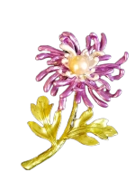 Брошь-кулон "Георгин сиреневый"