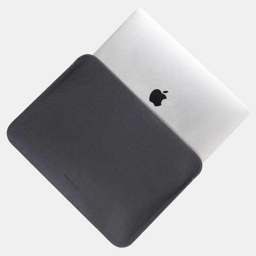 Чехол для MacBook Pro 13-14-15' и документов из кожи теленка, черного цвета