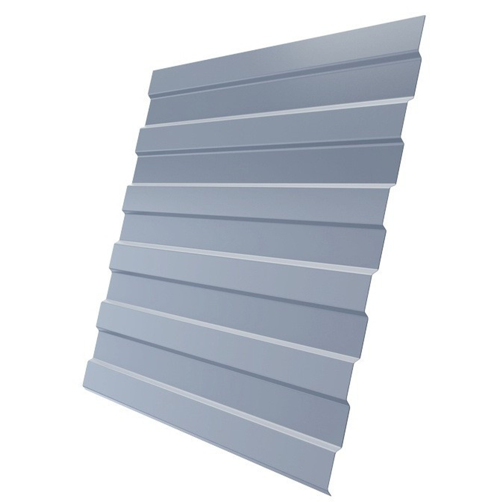 Профнастил C8 Железный Форт Pe 0,35 мм RAL 9006 бело-алюминиевый