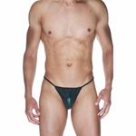 Мужские трусы стринги темно-зеленые La Blinque LB15547