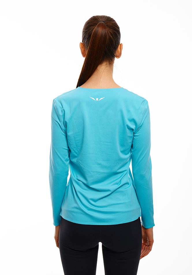 ЛОНГСЛИВ УТЕПЛЕННЫЙ ЖЕНСКИЙ WARM LONG SLEEVES TEE | SKY BLUE