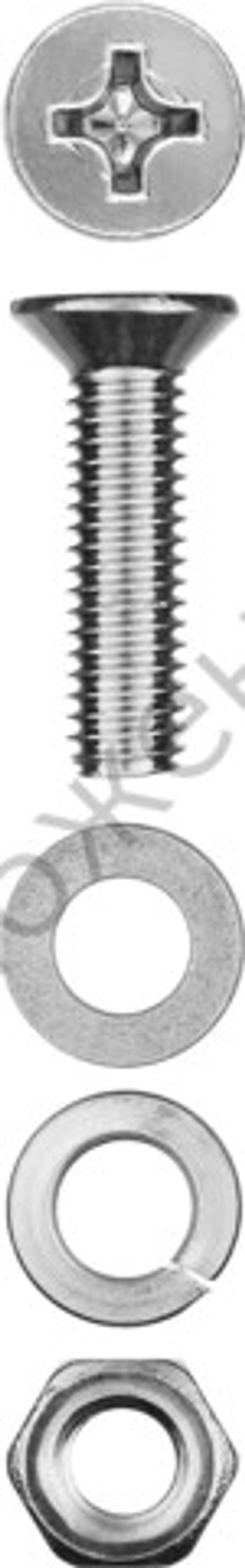 ЗУБР DIN 965 M4 x 30 мм, винт с гайкой и шайбами, 18 шт (303456-04-030)