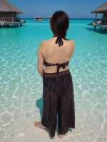 Купальник раздельный с парео и брюками палаццо