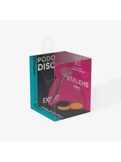 Диск педикюрный Staleks удлиненный с файлом 180 грит 10 мм