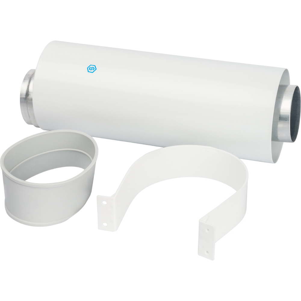 Элемент дымохода  Ø60/100 труба коаксиальная  250 мм п/м, уплотнения и хомут в комплекте