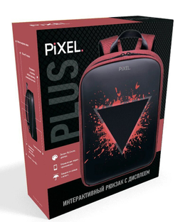 Рюкзак с дисплеем Pixel PLUS 2.0 - Red Line (бордовый)