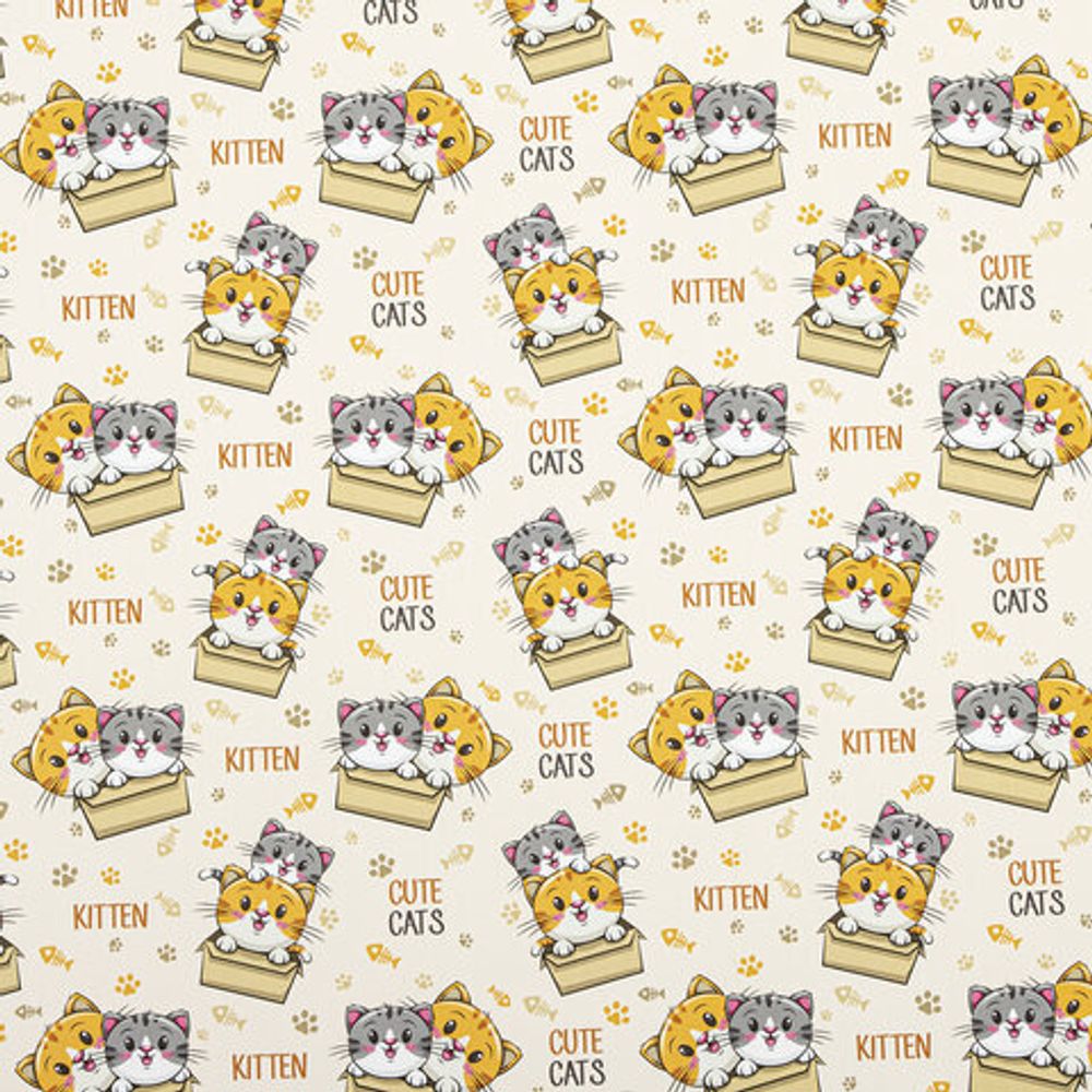 Бумага упаковочная "Funny Animals", 70x100 см, 10 дизайнов ассорти, ЗОЛОТАЯ СКАЗКА, 591917