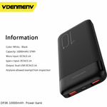 Портативный аккумулятор DENMEN DP36 10000 mAh (черный)