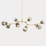 Люстра Bubble 8 gold/smoky