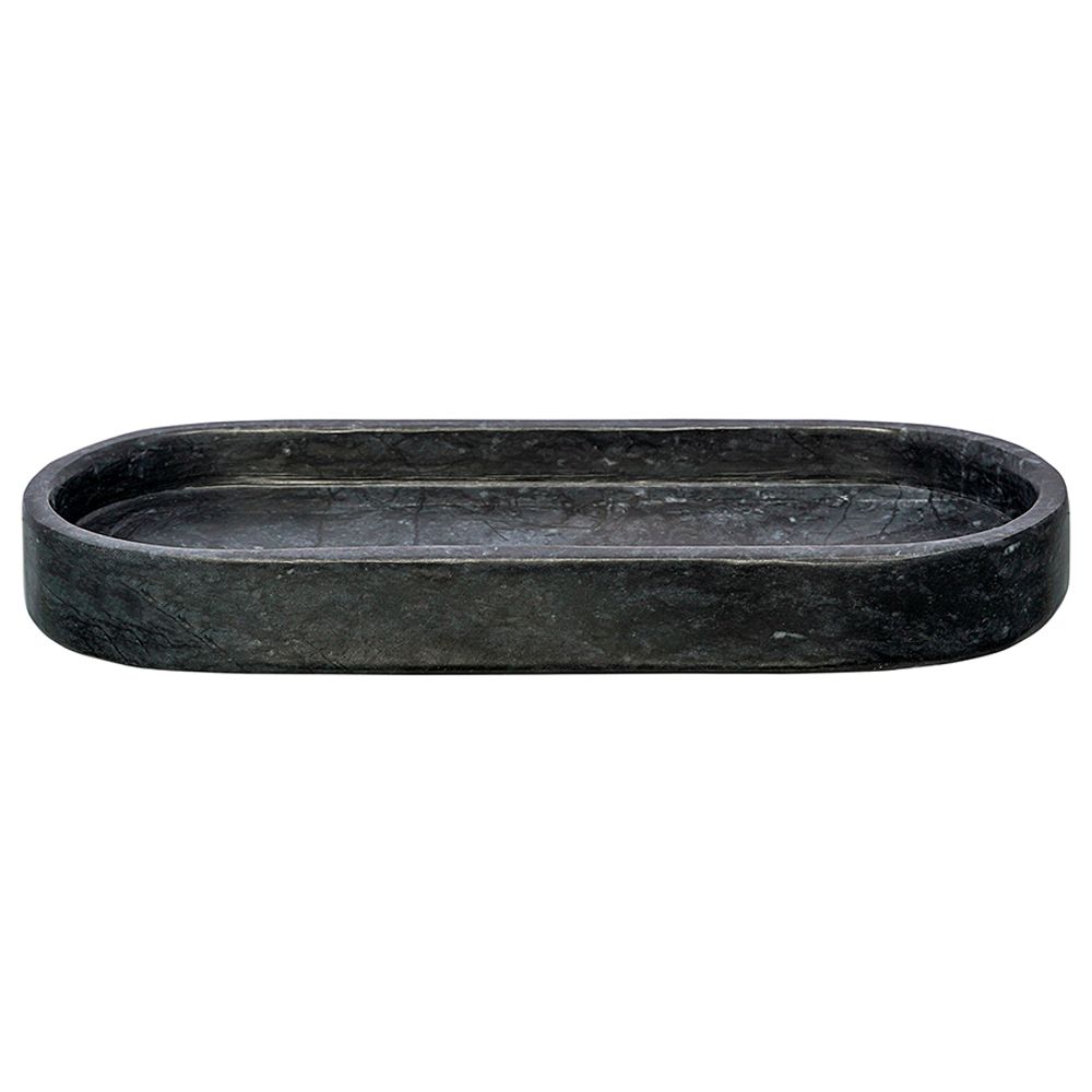 Поднос Marm, 25х10 см, черный мрамор