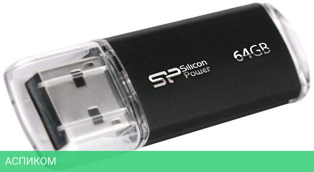 USB Flash-накопитель Silicon-Power Ultima II I-Series 64Gb черный (SP064GBUF2M01V1K)