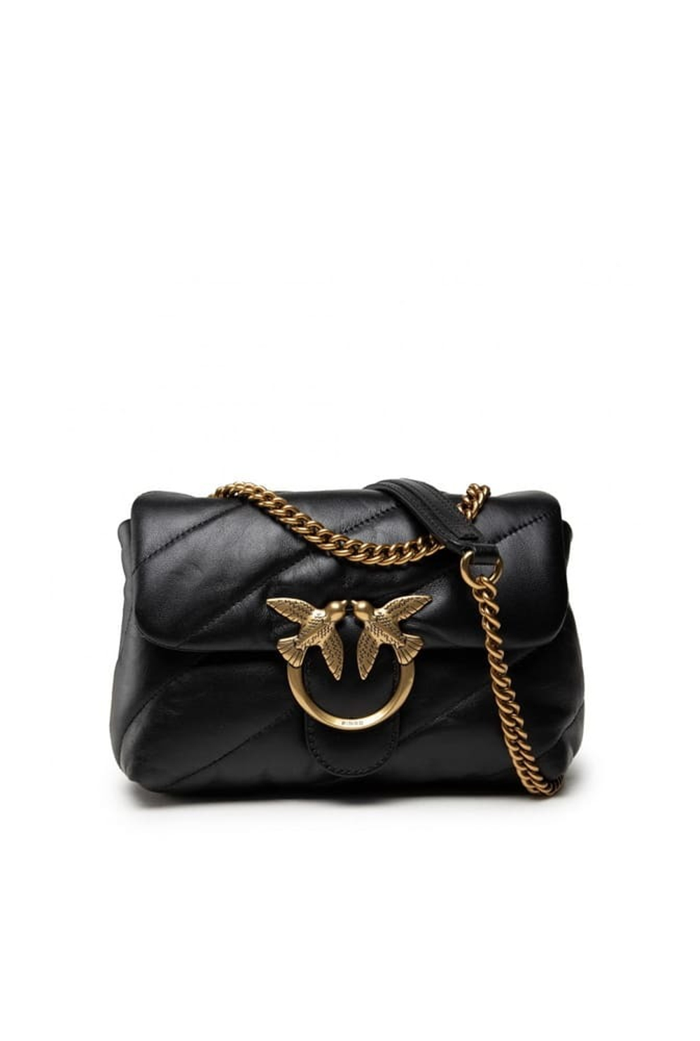 MINI LOVE BAG PUFF MAXI QUILT – black gold