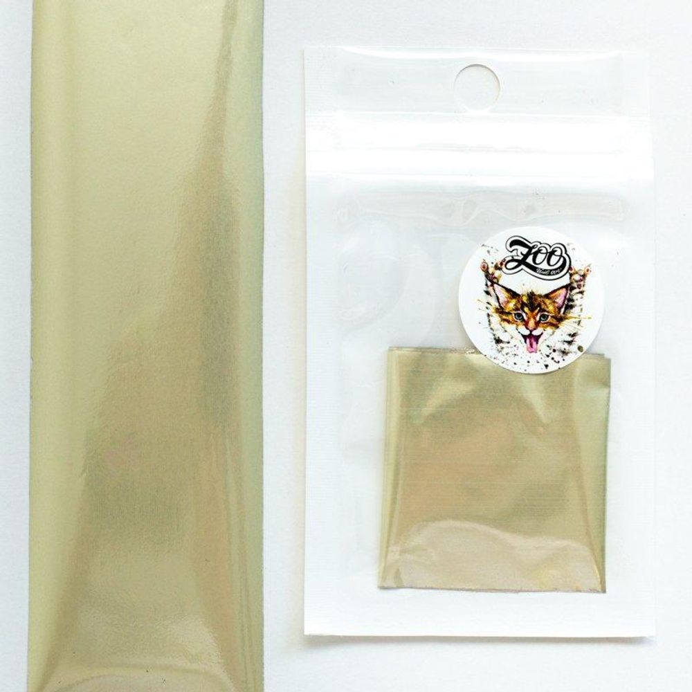 1619 Фольга переводная 4*50 см матовая белое золото