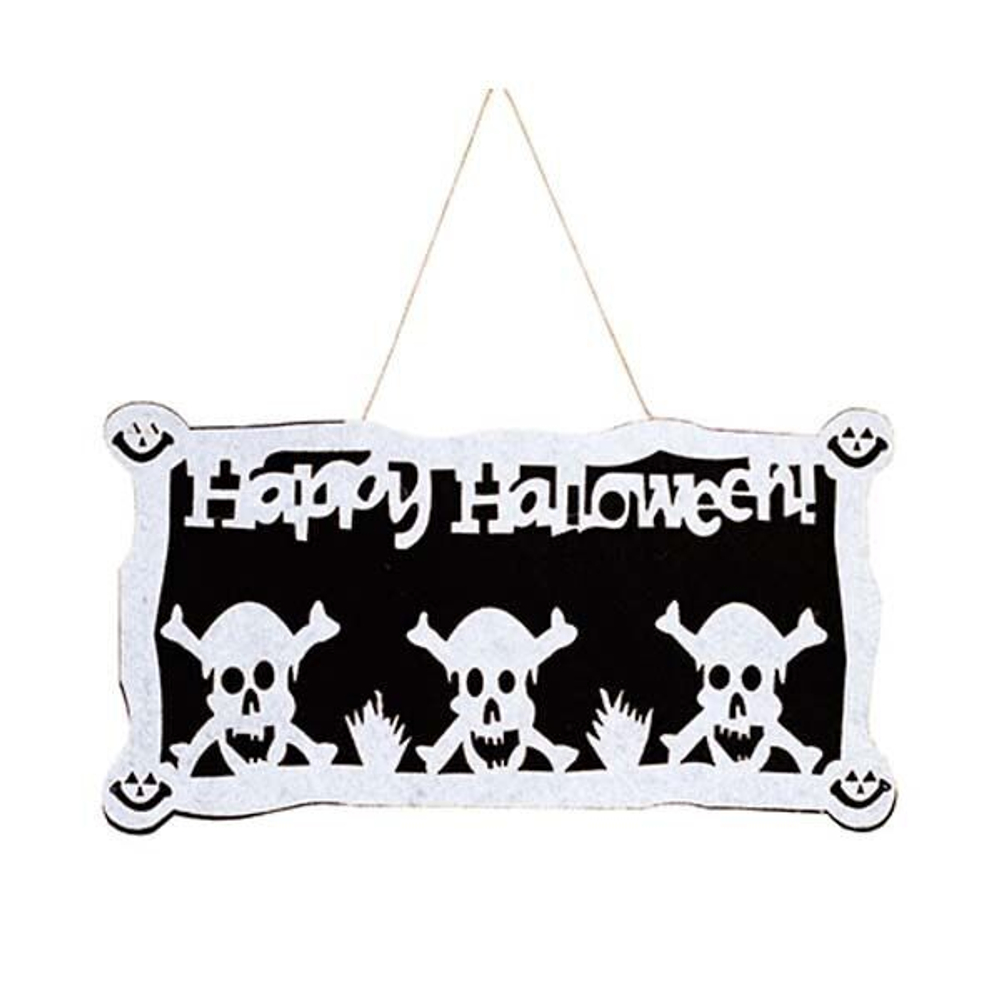 Баннер Happy Halloween Черепа, фетр