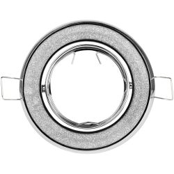 Светильник встраиваемый декоративный ЭРА DK18 CH/SH SL под лампу MR16 GU5.3 декор серебряный блеск/хром | Декоративные встраиваемые светильники