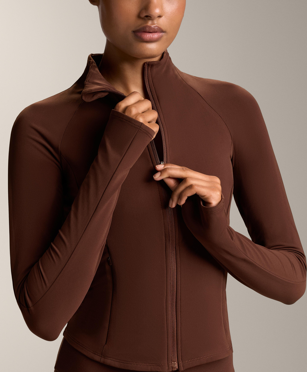 Oysho Легкая и теплая высокотехнологичная куртка, шоколадный