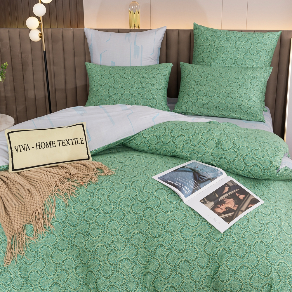 Комплект постельного белья Делюкс Сатин 100% хлопок на резинке LR453