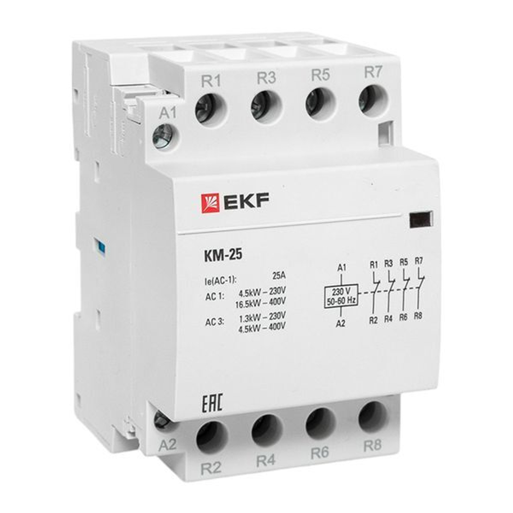 Контактор модульный КМ 25А 4NC (3 мод,) EKF PROxima