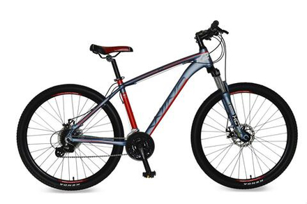 Велосипед WIND K2  27,5" 17" 24-spd, серо-красный 2022